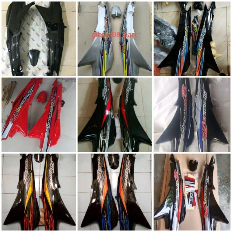 COVER BODY BELAKANG SUZUKI SHOGUN SP 125 LAMA BODY BELAKANG KANAN KIRI SHOGUN 125 SP PLUS STRIPING S