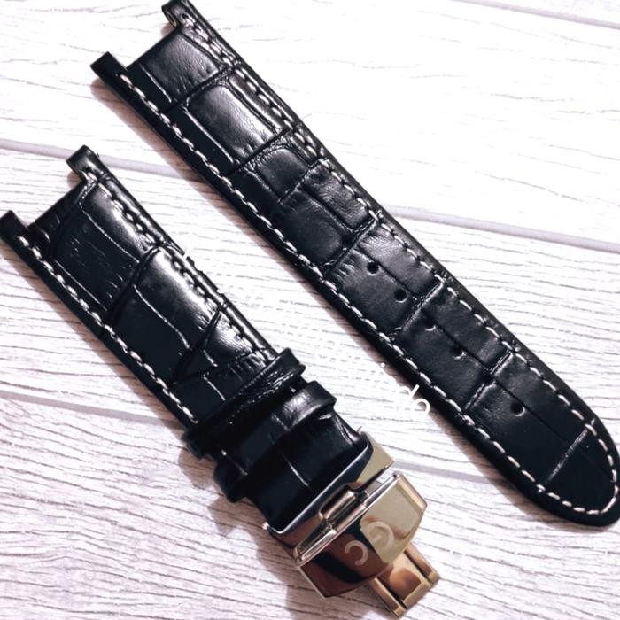 gc guess collection Tali Strap jam tangan 22mm pria kulit hitam