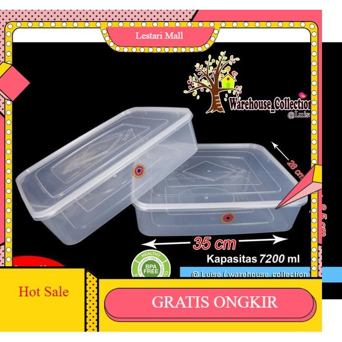 COD Sealware 5000 ml plastik transparan /Kotak Kue Donat Plastik OriPlast - 7200ML