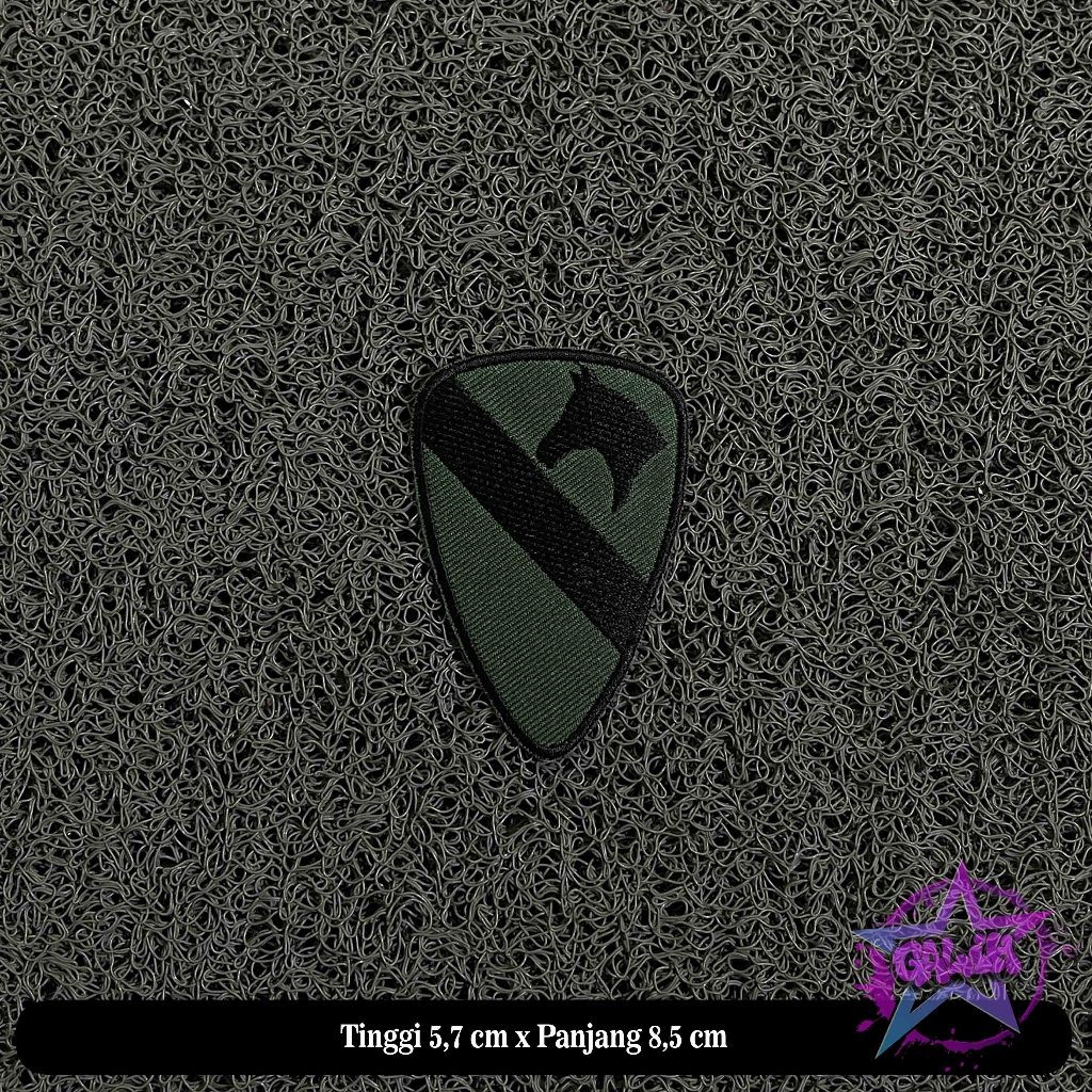 Patch Bordir bagian tangan emblem bordir army kemeja tempelan jahit name tag iron patch patch musik 