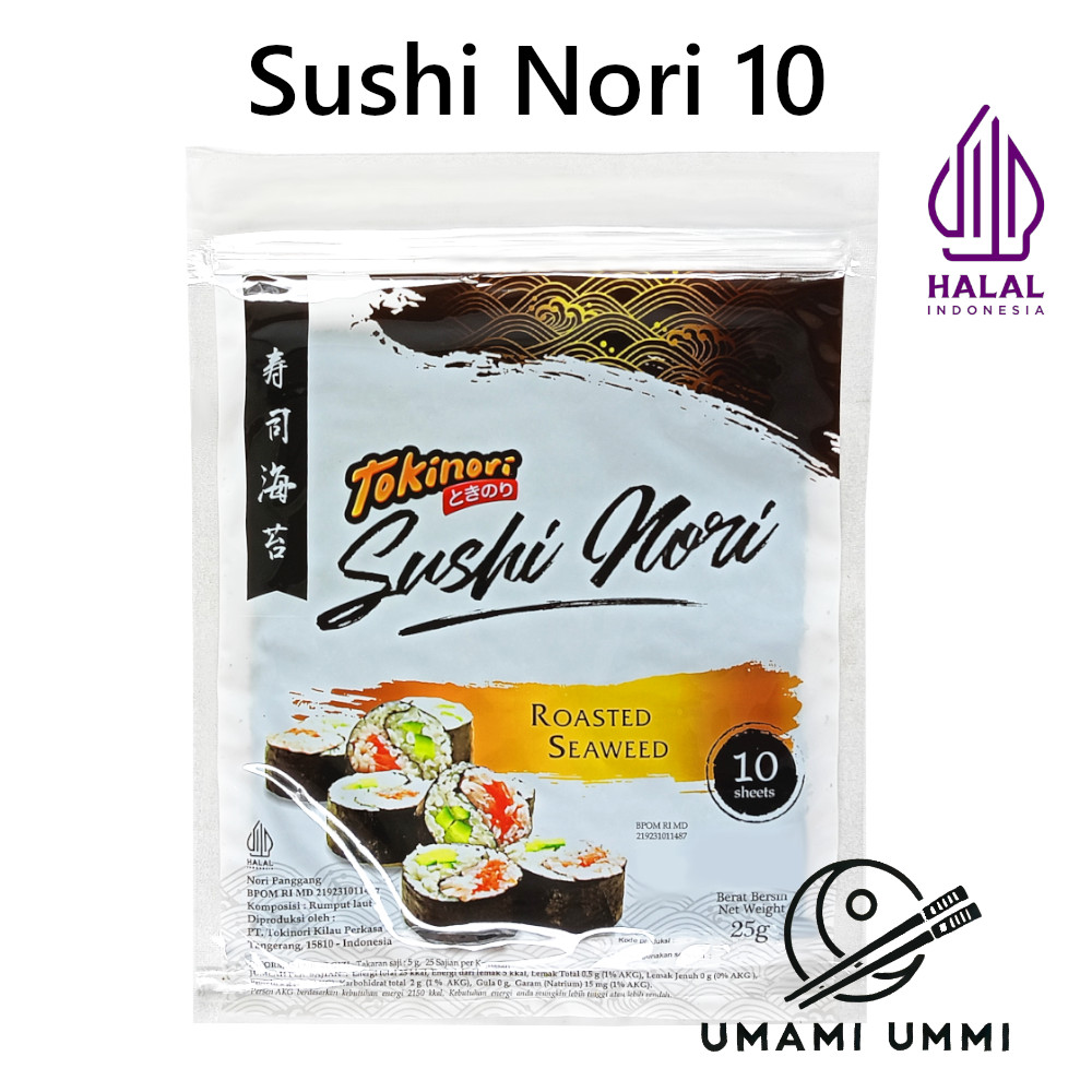

Tokinori Sushi Nori Rumput Laut Kering Isi 10 Lembar - Roasted Seaweed Praktis Halal