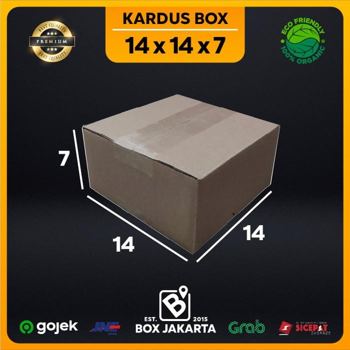 

KARDUS BOX uk 14x14x7 CM Kotak Packaging Corrugated SHEET POLOS