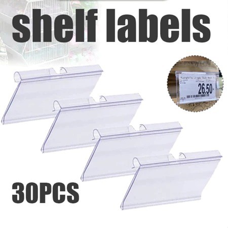 

30Pcs Label Harga Mika Price Tag Holder PVC Price Tag Card Price Tag Holder Price Tag Label Holder