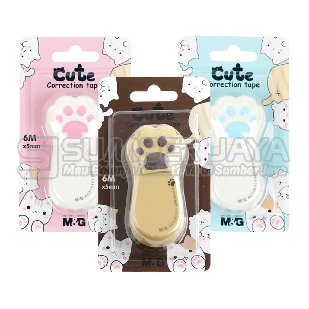 

Correction Tape Roll Cute M&G ACT75171 ACT75172 Tipe Ex Roll 6M Bentuk Kaki Catty