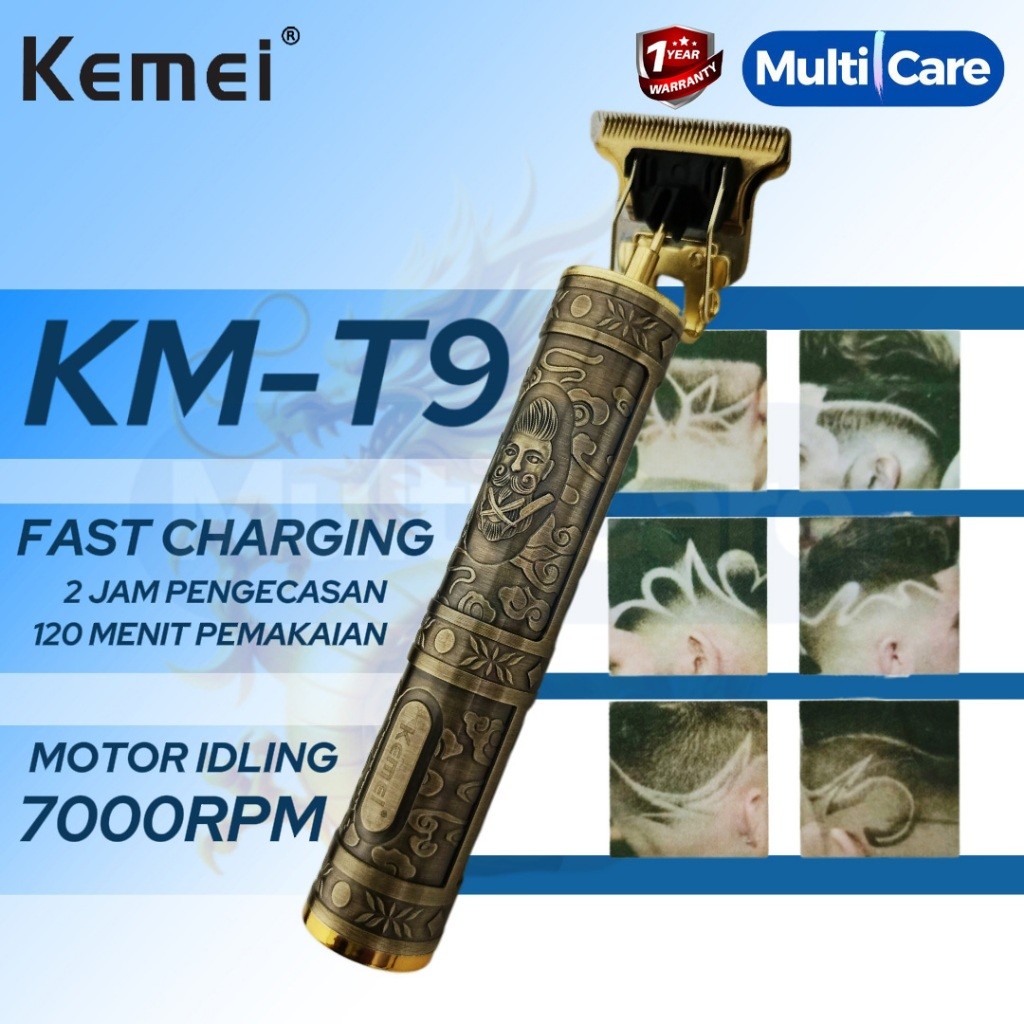 KEMEI KM T9 Vintage alat cukur rambut Hair Clipper Trimmer