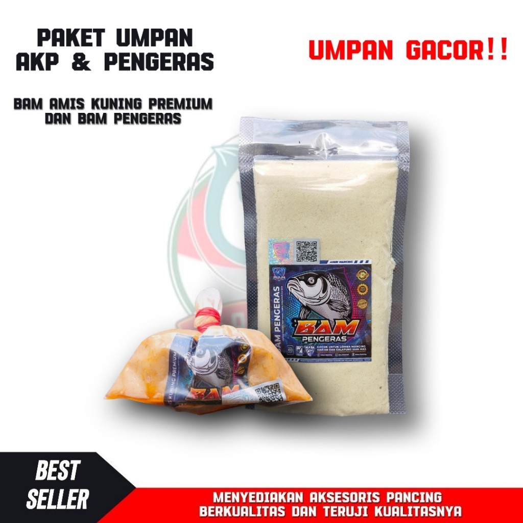 Paket umpan Adun mancing Bam Akp / bam pengeras - umpan ikan mas