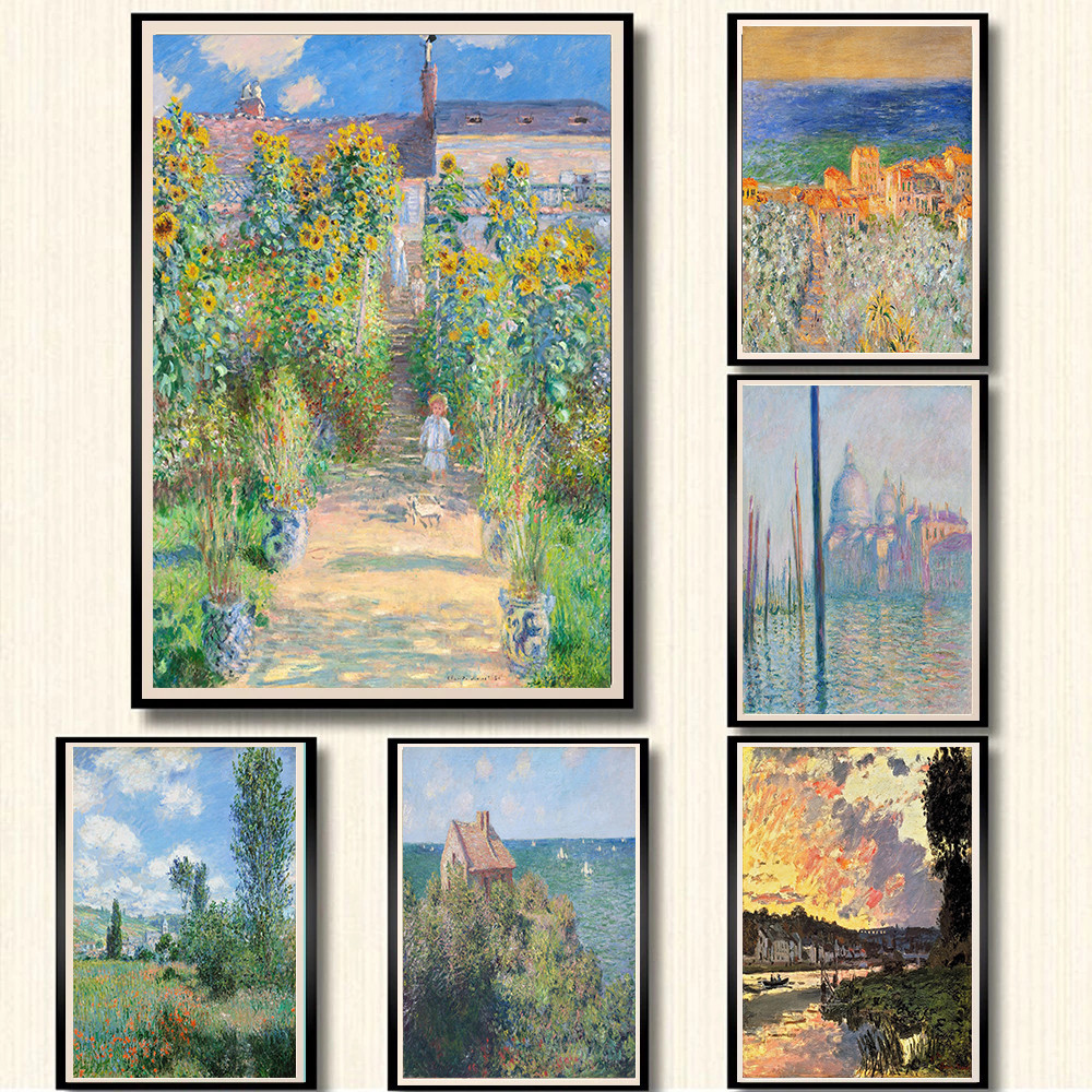 

Famous Claude Monet Oil Painting Canvas Posters and Prints Cuadros Landscape Wall Art Pictures For Bedroom Office Home Decor