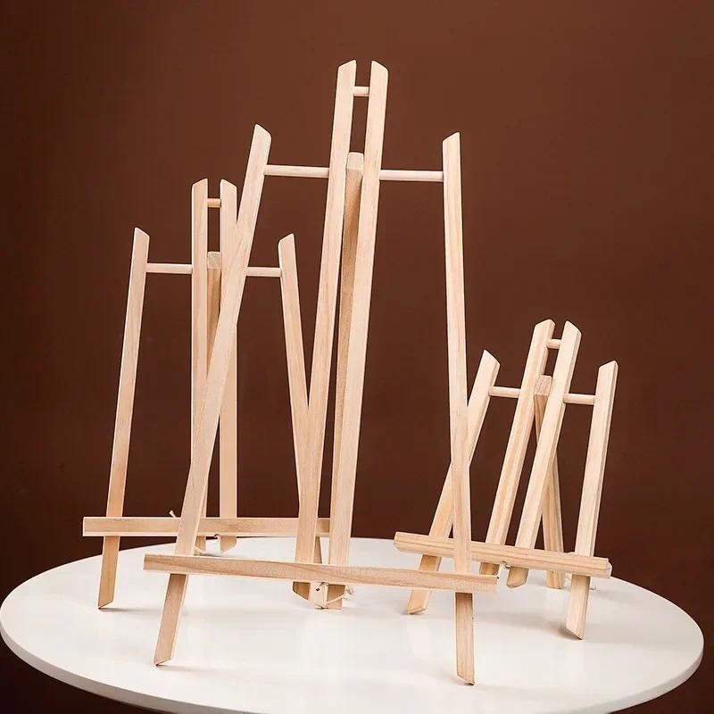 

Wooden Easel For Painting,20cm 24cm 30cm 40cm 50cm Height Folding Desktop Display Triangle Bracket,Art Supplies,1 Piece HJ-02