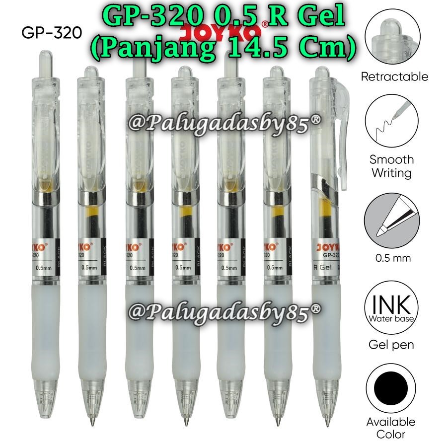

(1 Biji) GROSIR Gelpen JOYKO GP-320 R Gel 0.5 mm / Gel Pen Pulpen Pena Joyko GP-320 (1 Biji)