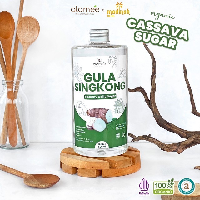 

ALAMEE Gula Singkong Ketela Organik Cair Asli Rendah Kalori Pemanis Sweetener Fructose Gluten Free madinah