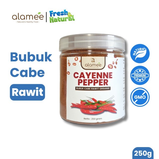 

ALAMEE Bubuk Cabe Rawit Cayenne Pepper Seasoning Powder Tanpa Campuran Bumbu Masakan Dapur 250gr fresh and natural