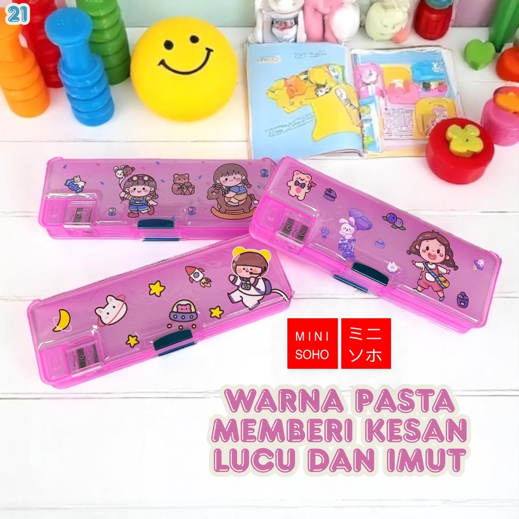 

Jual Produk Tempat Pensil Magnet Karakter 2 Sisi Kotak Pensil Dengan Rautan Mini Alat