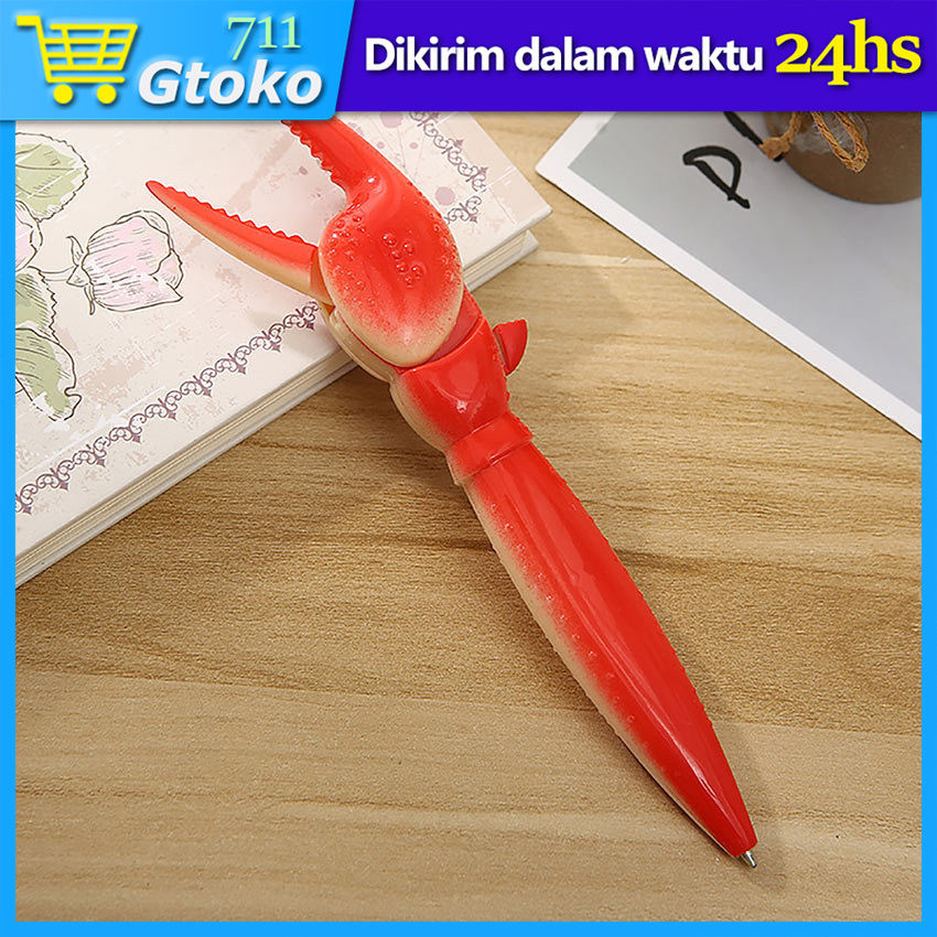 

Pulpen Model Kepiting Pena Plastik Alat Tulis Anak Sekolah Hitam 0.5mm