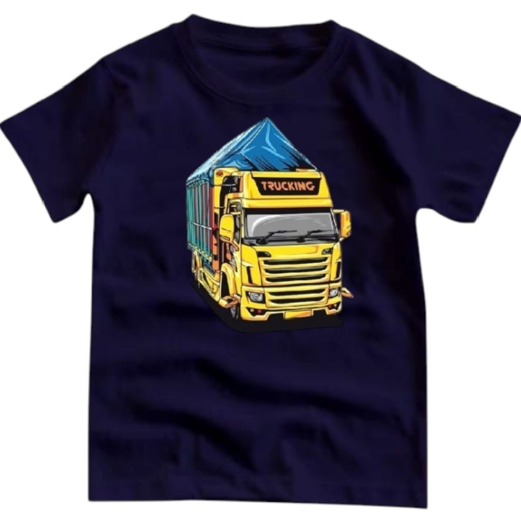 Kaos Anak Truck Oleng Baju Oblong Anak