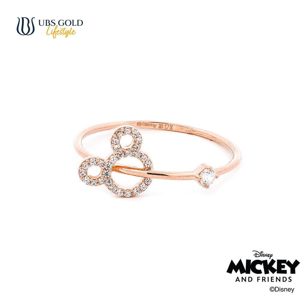 UBS Gold Cincin Emas Disney Mickey Mouse - Ccy0216 - 17K