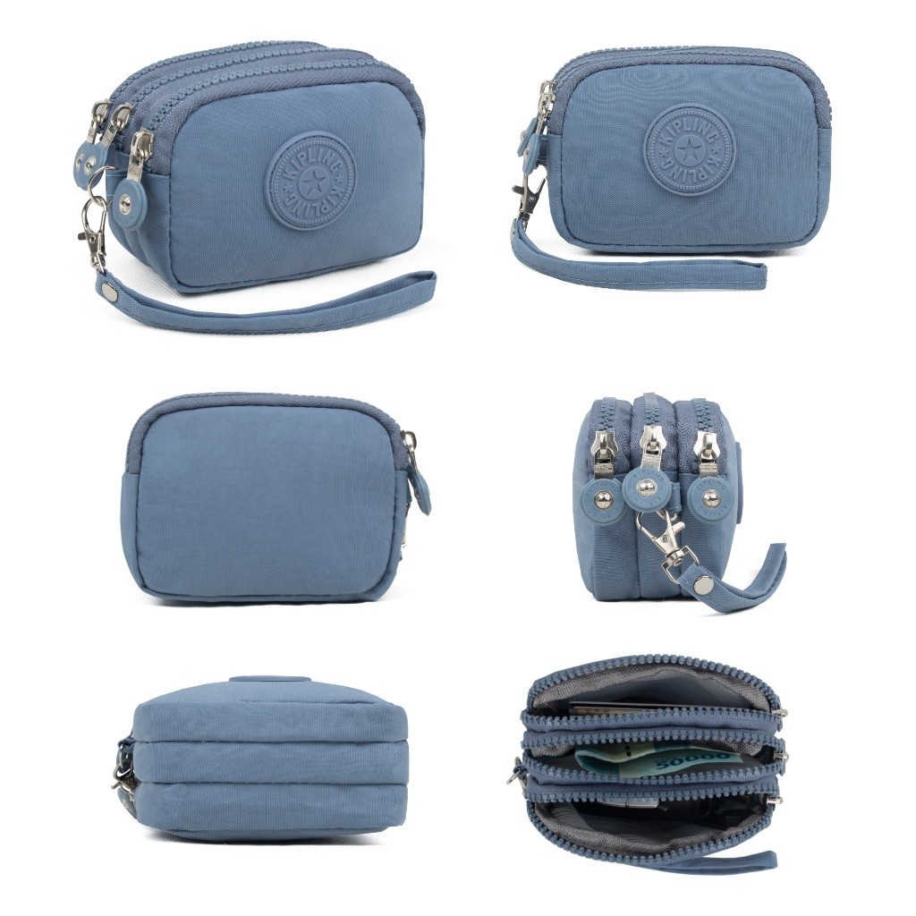 BEST SELLER DOMPET KOIN WANITA / DOMPET KTP ATAU KARTU / DOMPET KOIN 3 RUANG POLOS IMPORT 00159