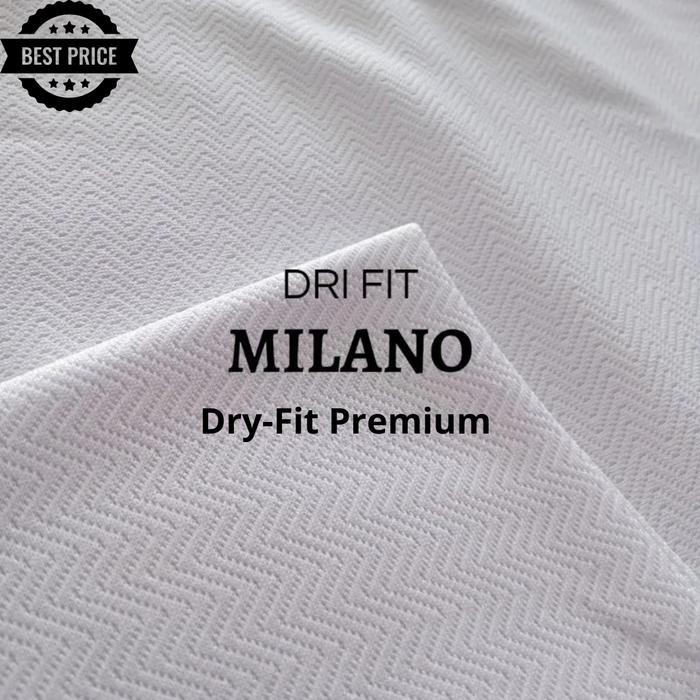 NAN Kain Bahan Jersey Dryfit Milano Dry-Fit Premium Putih - Per Kilo