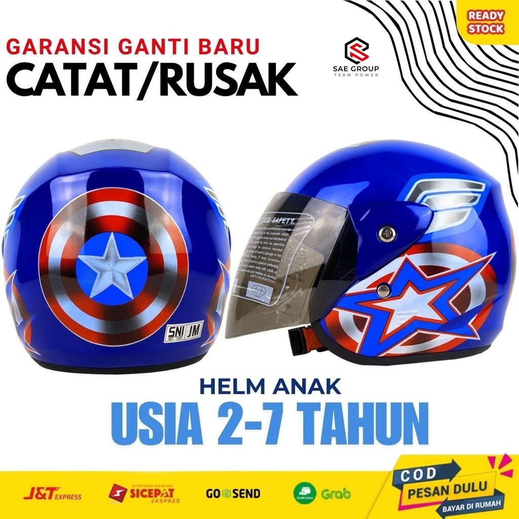Helm Anak Kecil Usia 1 2 3 4 5 6 7 Tahun Motif Perempuan Lucu