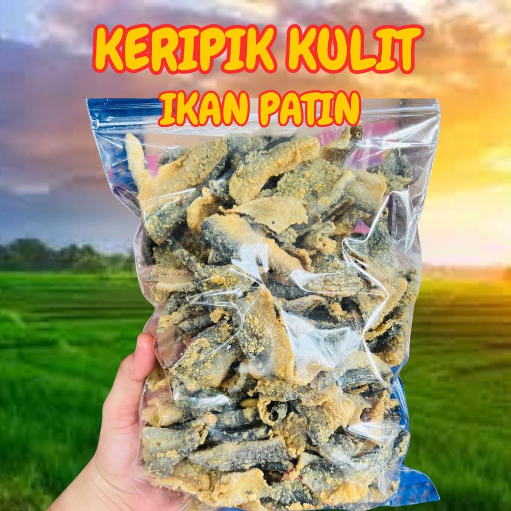 

Oleh-Oleh Jakart Keripik Kulit Ikan PATIN Rasa Keju Bakar Premium KEMASAN Berat 400 Gram Food Snack Skin Keripik Patin