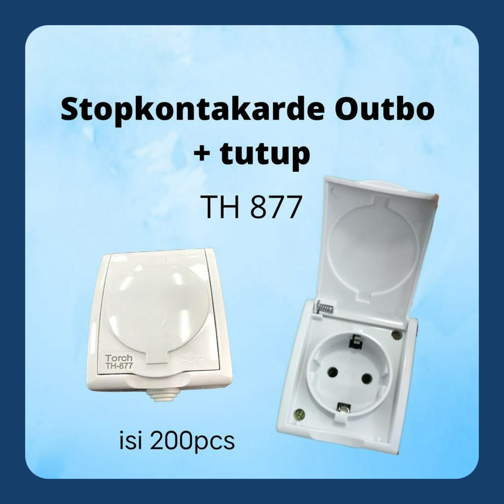 Torch Stop Kontak Outdoor WaterProof Atlantic 1 Lubang Outbow + Tutup Torch