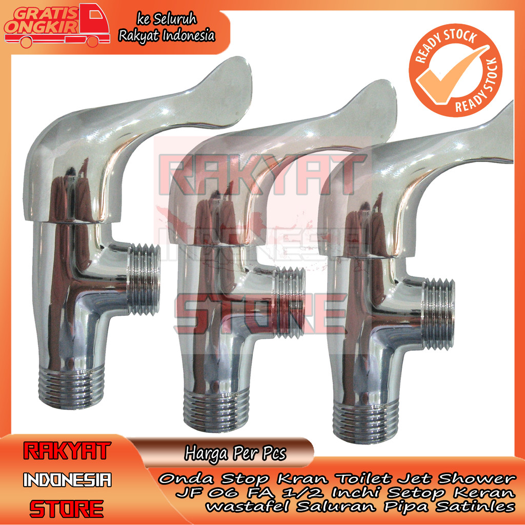 Onda Stop Kran Jet Shower Toilet Brass Valve Setop Keran JF 06 FA 1/2 Inchi Bidet Cabang Closet Alir