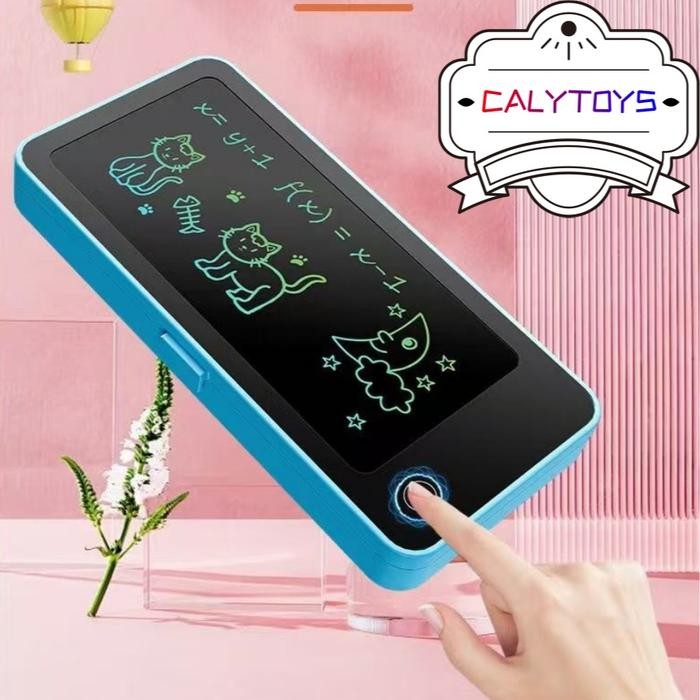 

TREND~[Terlaris] Tempat Pensil 2 in 1 Lcd Pen Case Drawing Pad Kotak Pencil Anak Writing - Stationery Alat Peralatan - Pink（L）