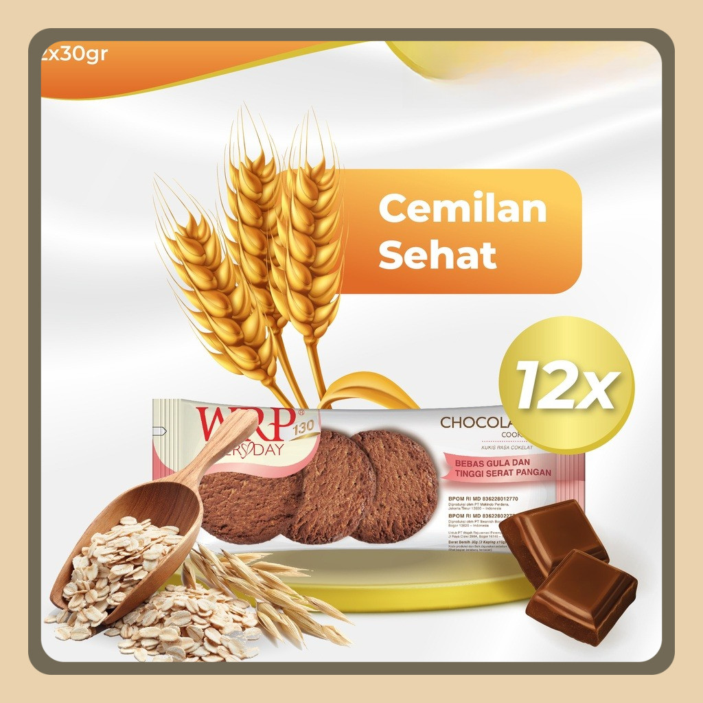 

WRP Chocolate Cookies 30g (Bundle 12) - Camilan Diet