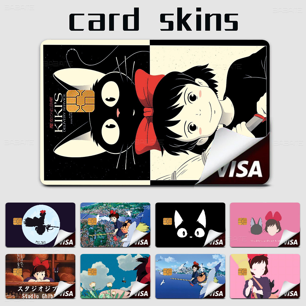 

Kikis Delivery Anmie Sticker Film Skin Cover For Credit Card Debit Bank Card Front
