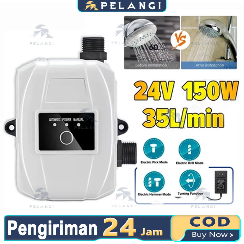 Pompa Booster Pendorong Air Booster Pump Otomatis 150Watt 36L/min Mesin Pendorong Air Shower Water H