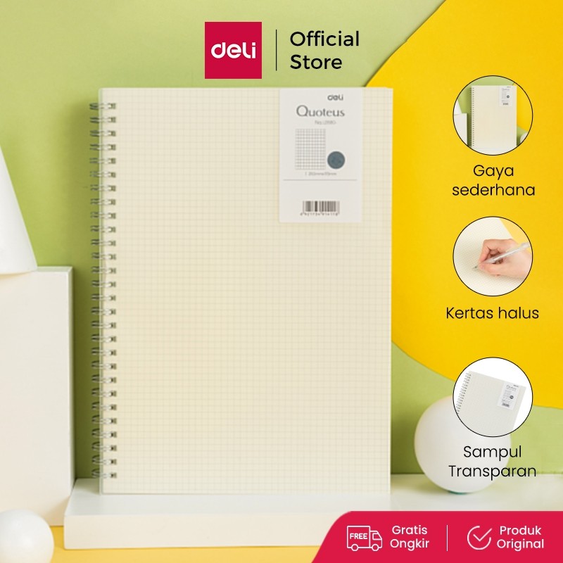 

Deli Buku Catatan Spiral / Spiral Notebook B5 LB580