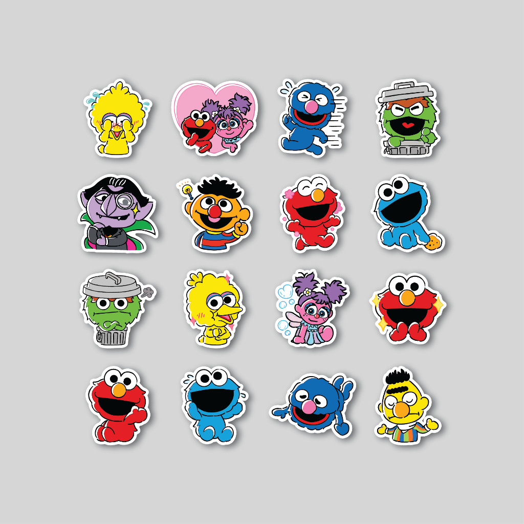 

Sticker Pack SESAME STREET | Sticker Tumbler | Stiker Laptop Koper Helm