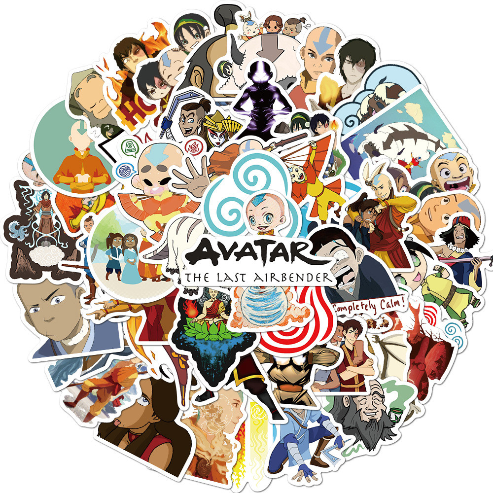 

50PCS Avatar The Last Airbender Anime Stickers Skateboard Guitar Laptop Motorcycle Luggage Classic Toy Sticker for Kid