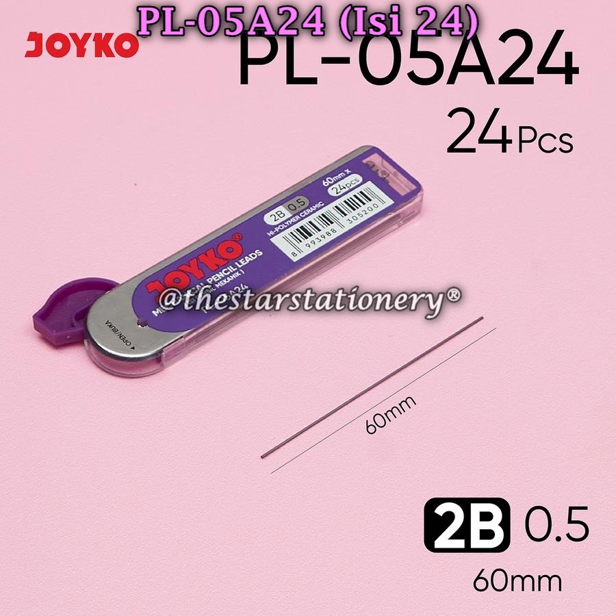 

(1 Tube) GROSIR Isi Pensil Mekanik JOYKO PL-05A24 2B 0.5 mm / Pencil Lead Joyko PL-05 (1 Tube)