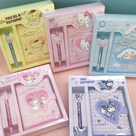 

SherColl - Set Buku Notes dan Pulpen Karakter SANRIO / Paket Notebook Sanrio dan Bolpoin Kartun