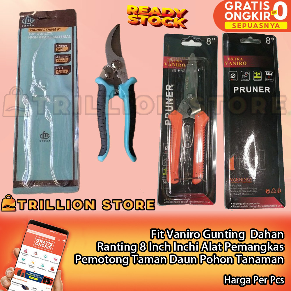

Fit Vaniro Gunting Dahan Ranting 8 Inch Alat Pemangkas Taman Pegangan Ergonomis Konstruksi Kuat Anti Selip Ringan Presisi Baja Karbon Perawatan Daun Cabang Alat Manual Perkakas Taman Nyaman Tahan Lama Daya XRFA Cengkeram Tinggi Profesional