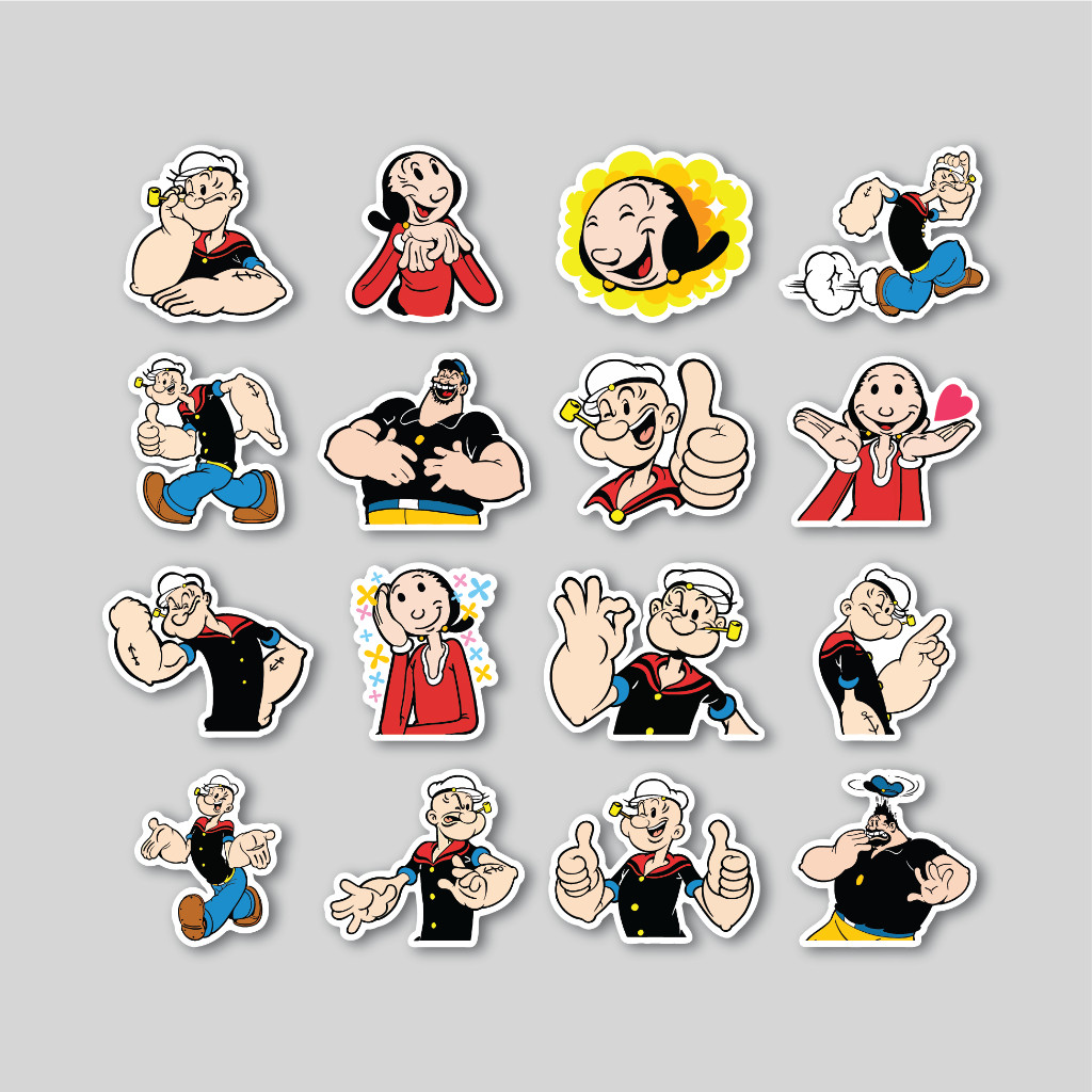

Sticker Pack Popeye The Sailor Man | Sticker Tumblr | Stiker Laptop Koper Helm