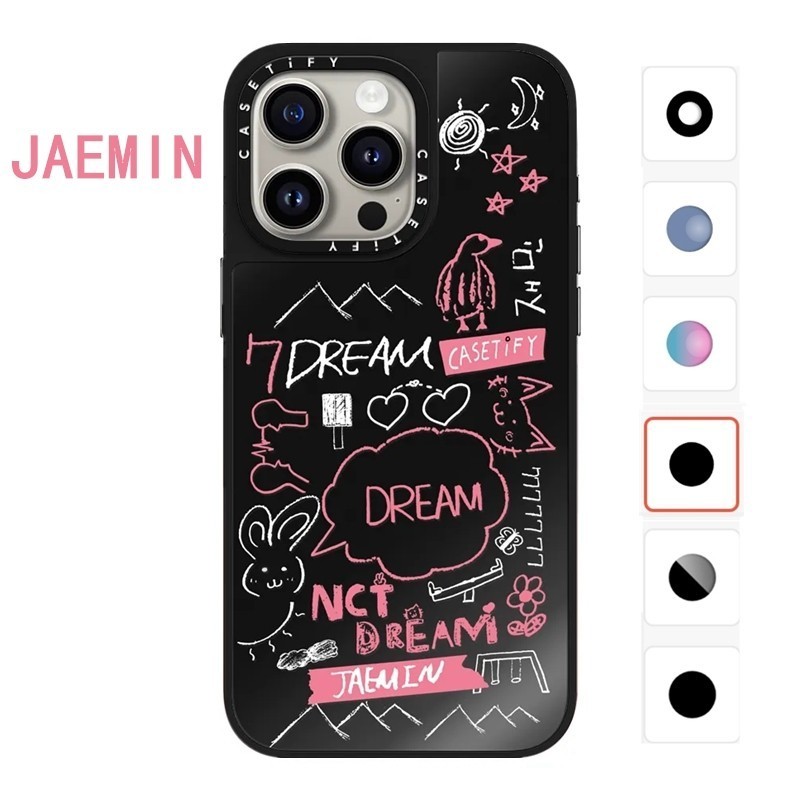 CASETiFY NCT DREAM Playground JAEMIN Doodle Phone Case Untuk iPhone 11 12 13 14 15 Plus Pro Max Penu