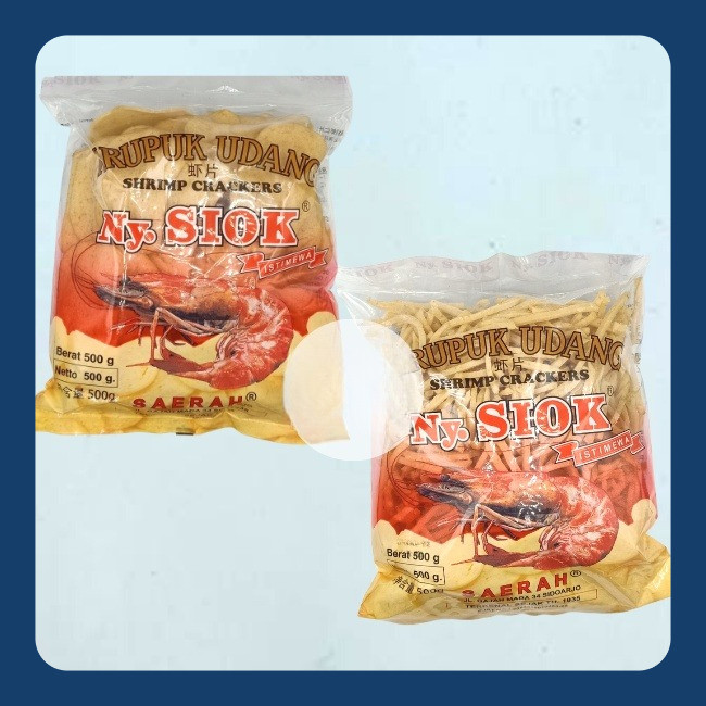 

Kerupuk Udang Ny. Siok Oval / Stik