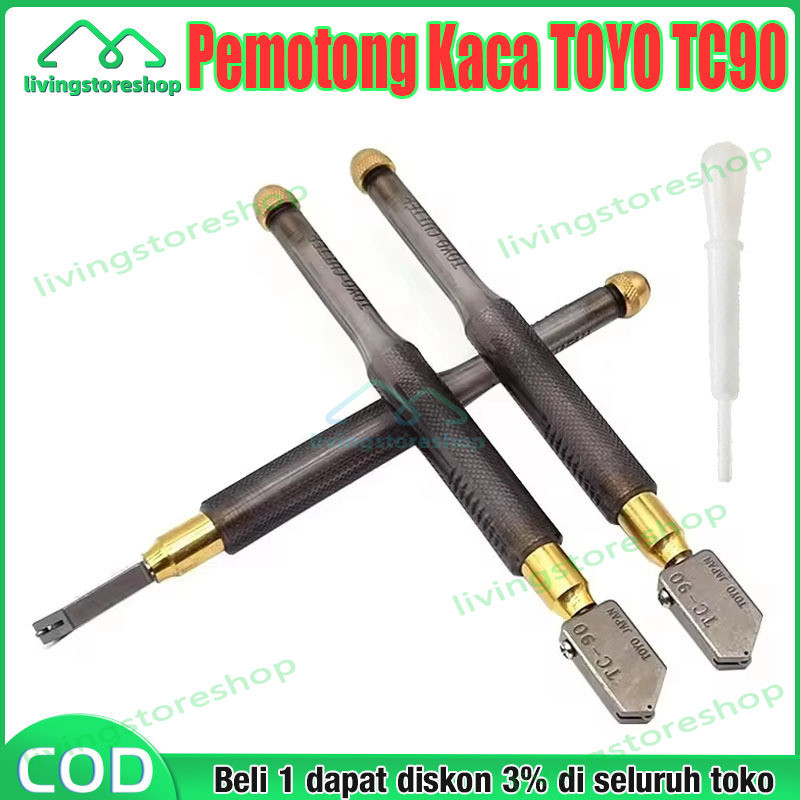pisau potong kaca toyo tc 90 asli jepang pisau pemotong kaca alat potong kaca alat pemotong kaca ori
