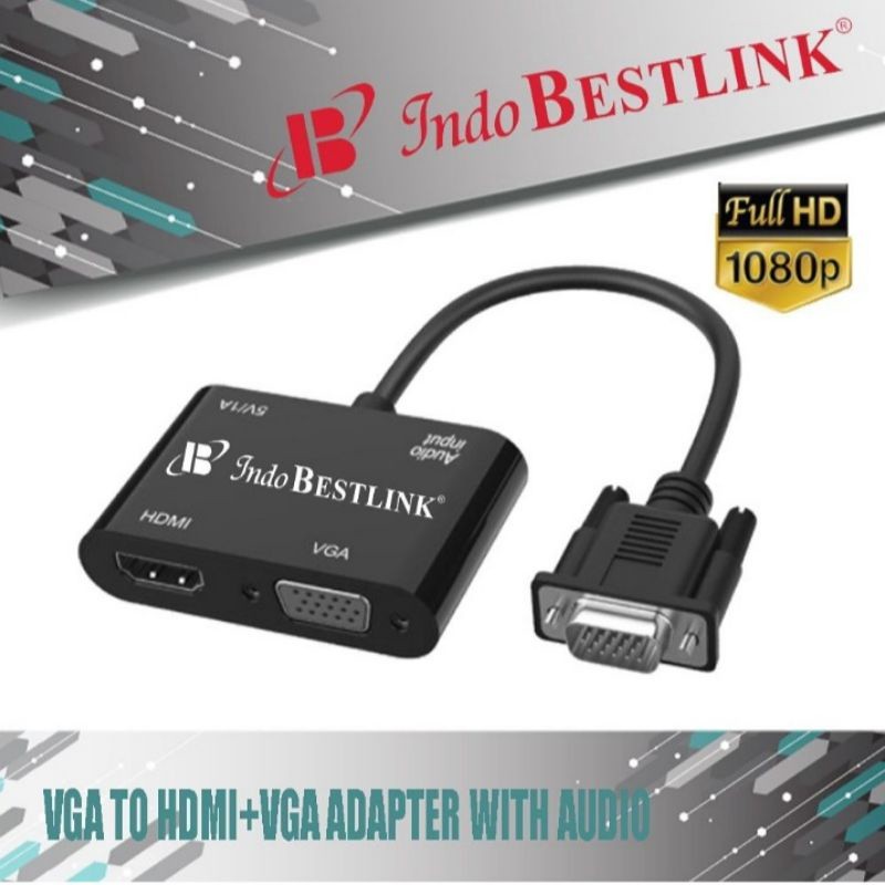 converter VGA to HDMI + VGA / Converter vga to vga hdmi / Adapter vga to hdmi vga