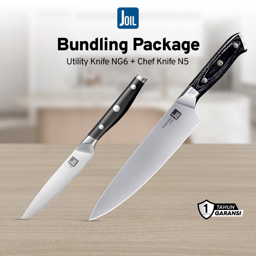 Joil Paket Bundle Pisau Dapur Utility Knife Serbaguna N5-NG6