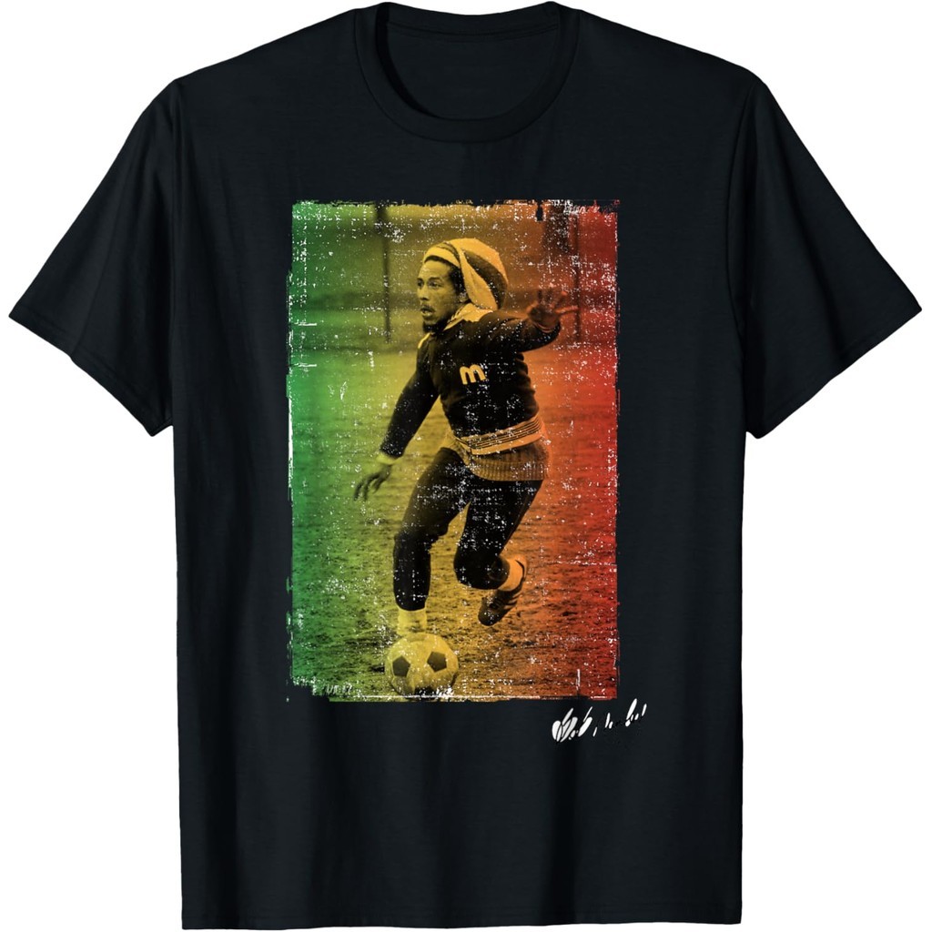 Baju Kaos  Bob Marley Rasta Football T-Shirt