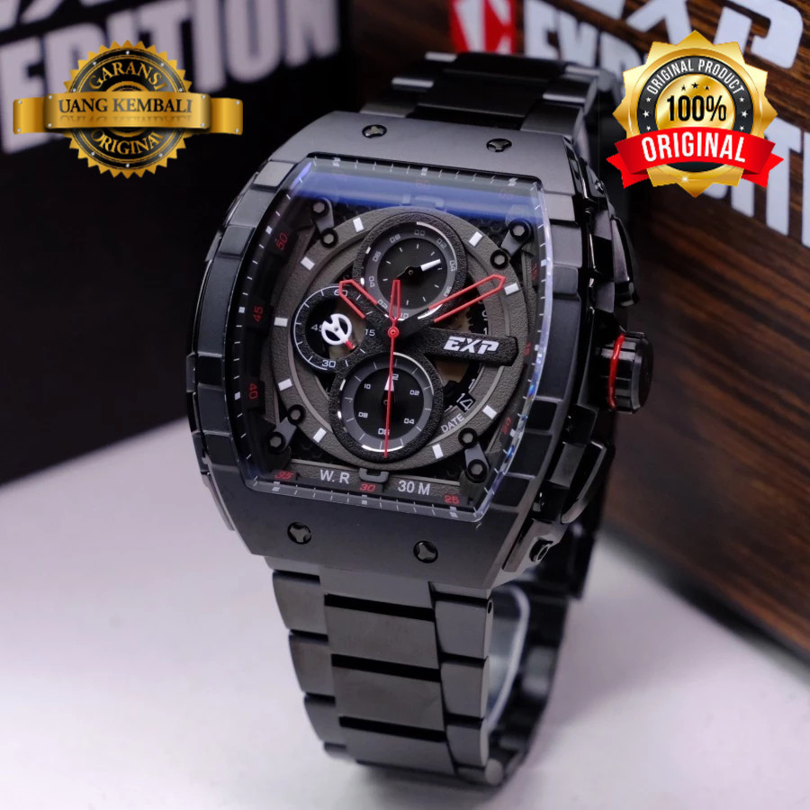 ORIGINAL Jam Tangan Pria Expedition Rantai Stainless Garansi Resmi 1 Tahun E R3 MS2 6757