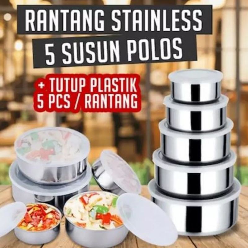 PGM✅ RANTANG STAINLESS STEEL SUSUN 5 / RANTANG SUSUN / RANTANG SUSUN 5