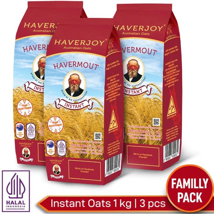 

PROMO!Haverjoy Family Pack Instan Oats 1kg - 3pcsREADY