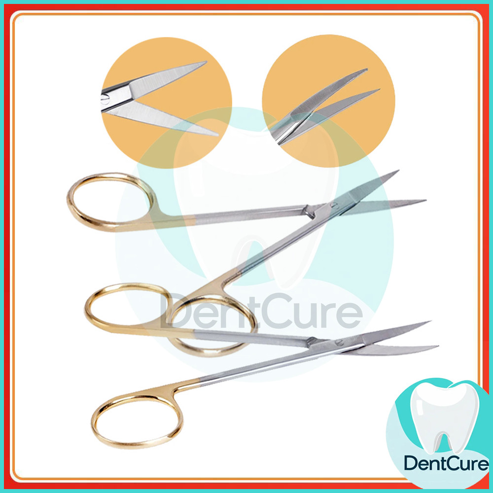 Iris Scissor Straight Curved - Gunting Iris  Lurus Bengkok - Gunting Alis Mata Jaringan Gum Operatin