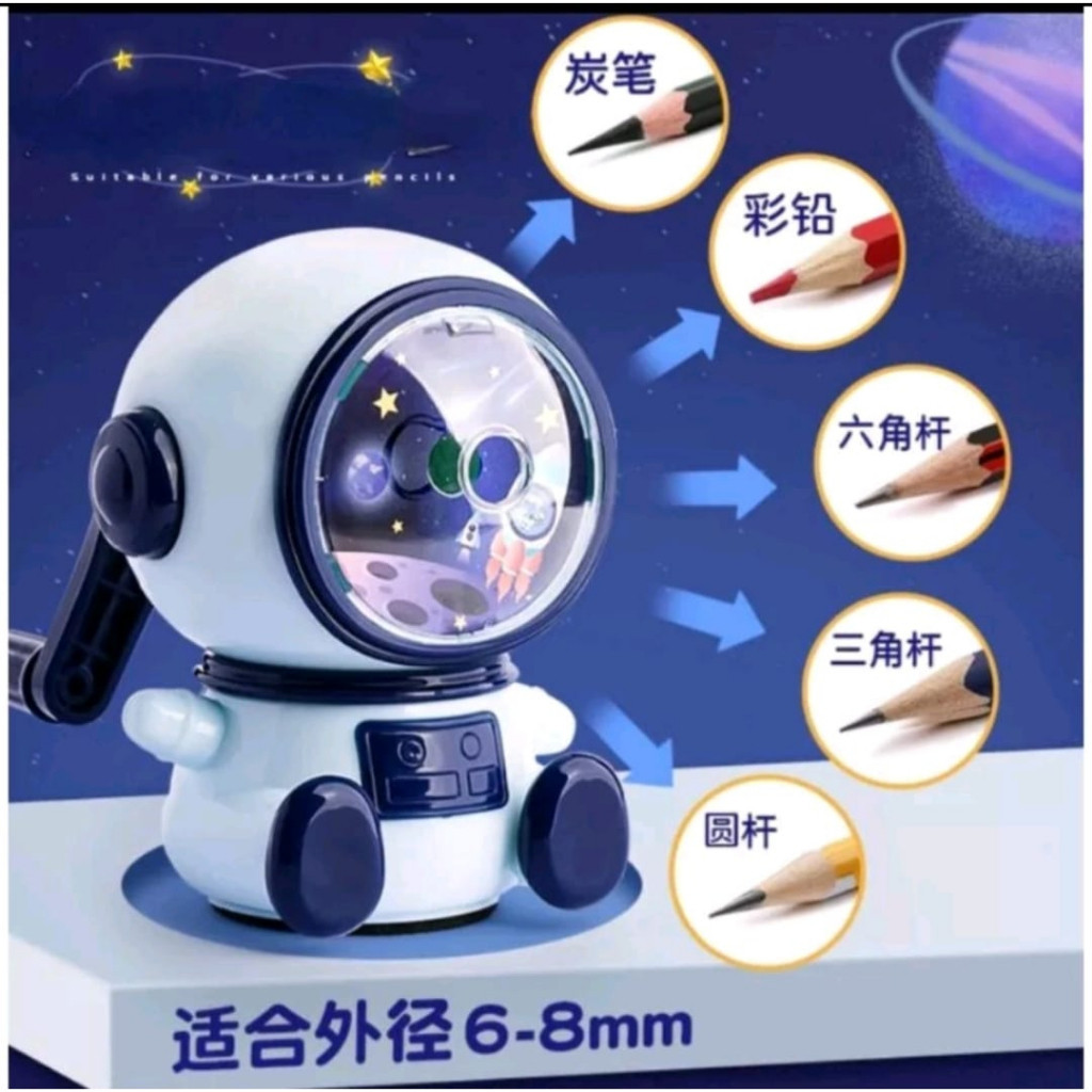 

Serutan astronout / serutan Pensil putar/ Rautan Pensil Putar / Ongotan / Sharpener