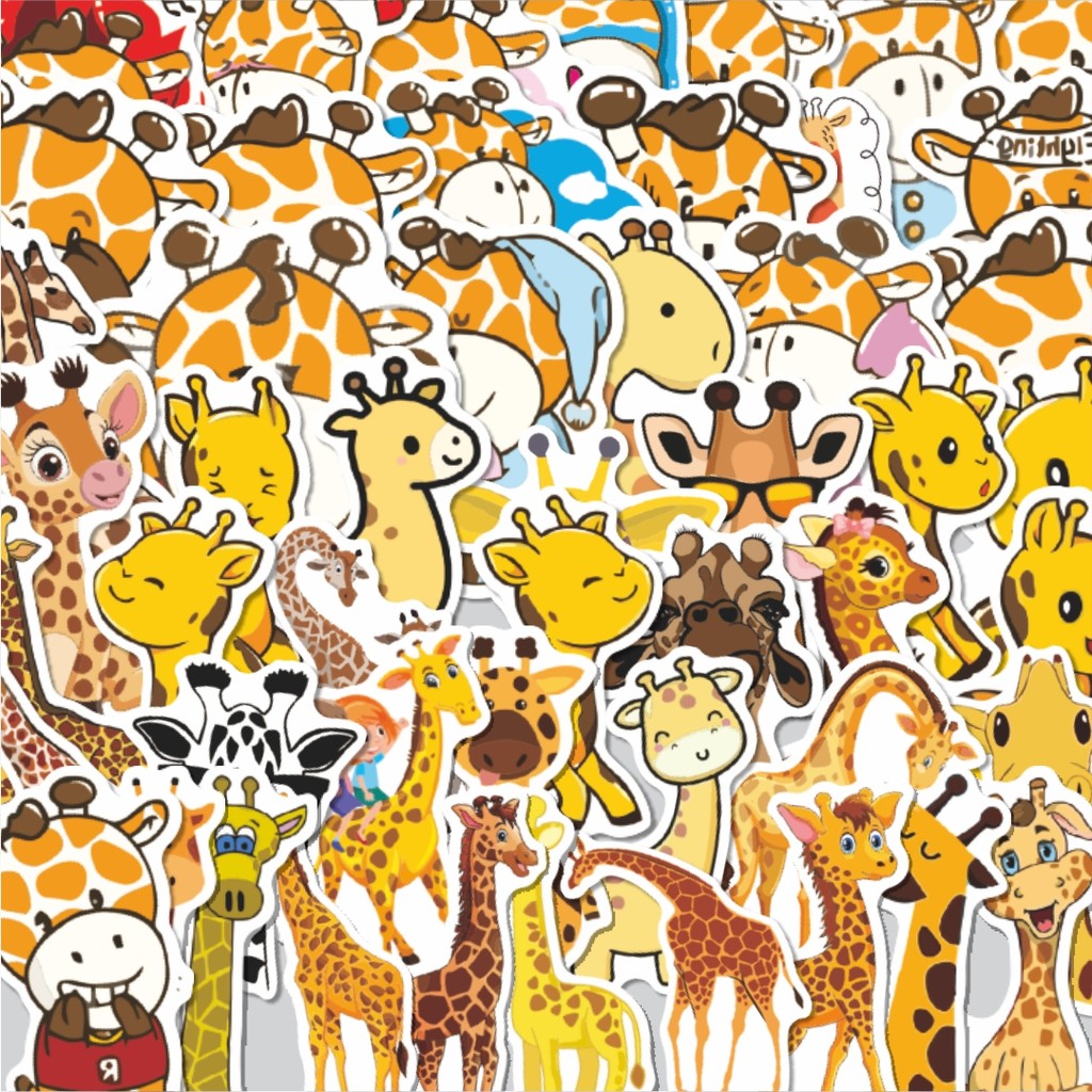 

Stiker Cutting Pack Sticker Hewan Jerapah Isi 100Pcs Series Aesthetic Lucu Keren Untuk Koper Bahan Vynil