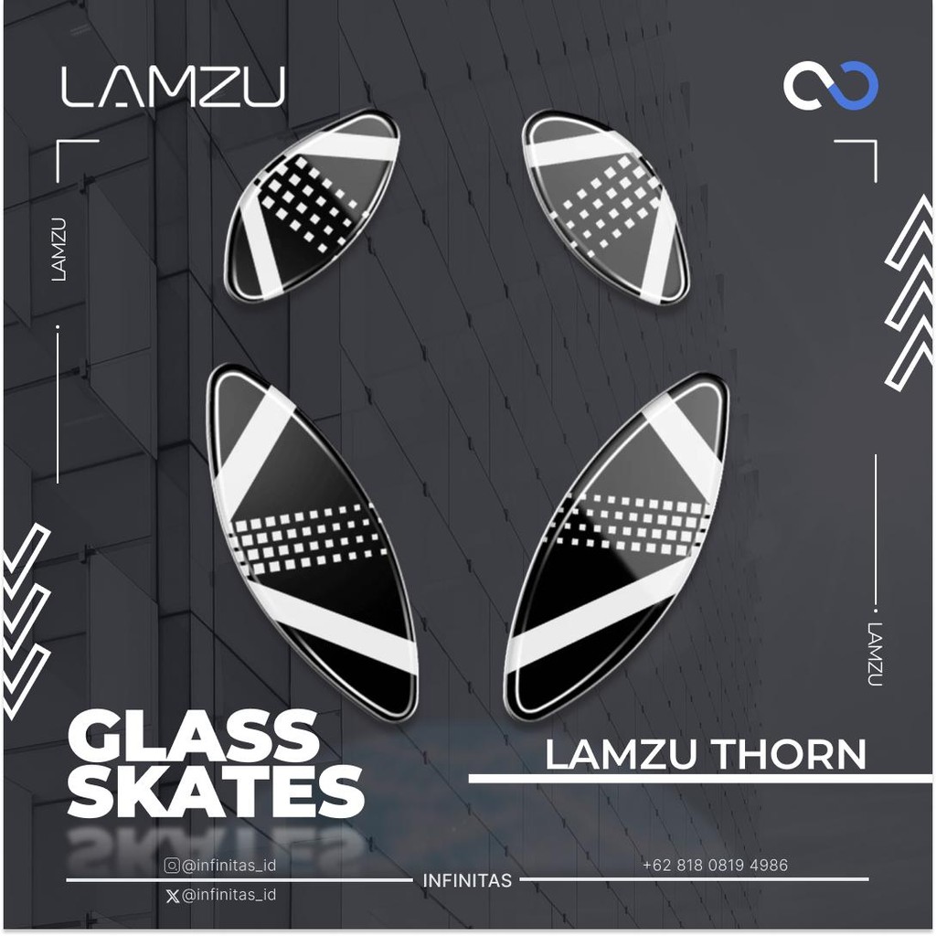 Lamzu Thorn Glass Skate / Glass Glide mouse feet