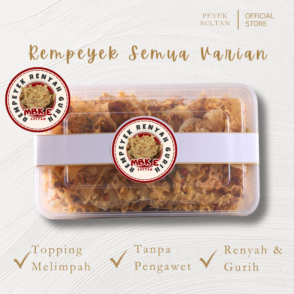 

PROMO COD PEYEK, REMPEYEK MBK E SULTAN - Rempeyek Semua Varian (Box Large & XL)